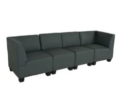 Modular 4-Sitzer Sofa Couch Lyon, Kunstleder ~ Dunkelgrau, Hohe Armlehnen 15 Modular 4-Sitzer Sofa Couch Lyon, Kunstleder ~ Dunkelgrau, Hohe Armlehnen -Wohnmöbel 570d4acb a1b5 4101 8658 e580a3efab98