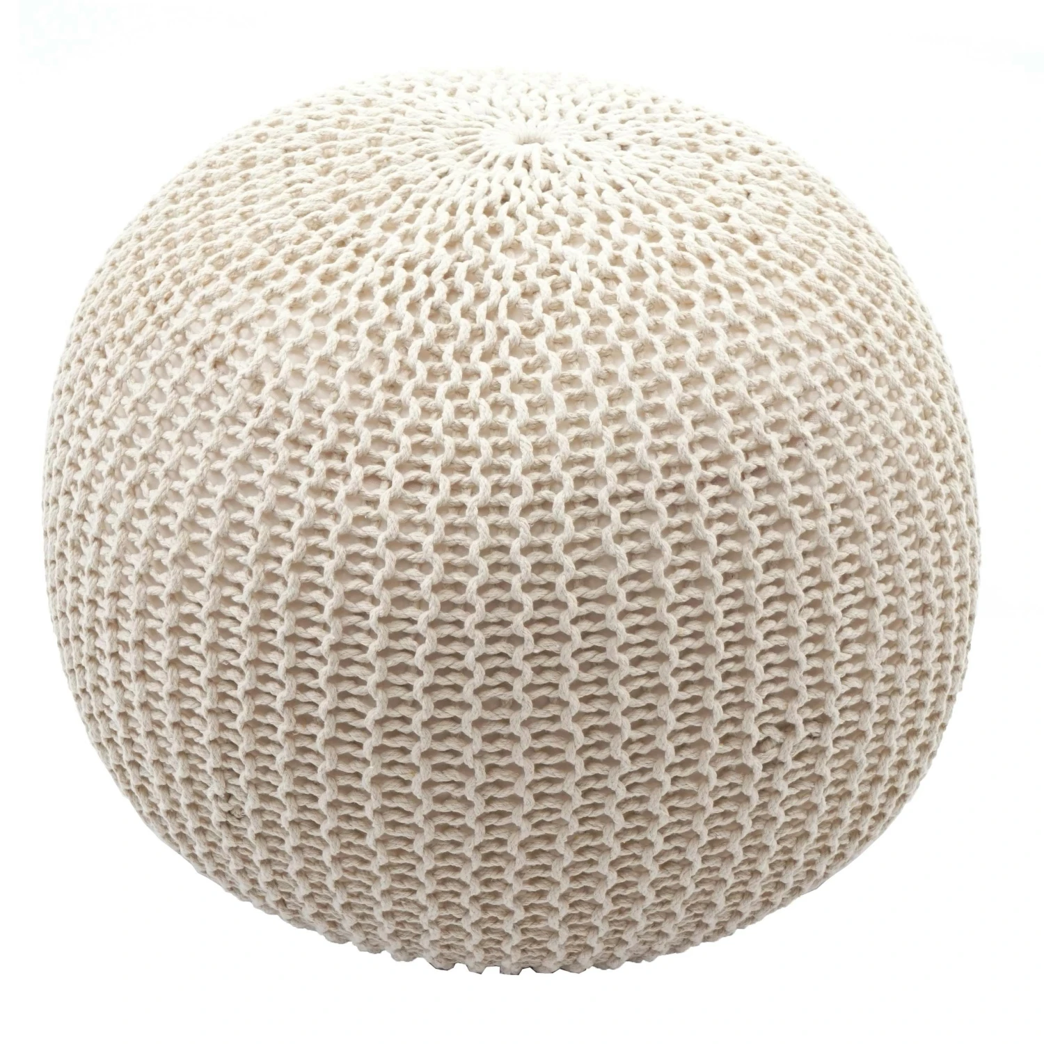 Pouf HWC-E16, Strickhocker Sitzhocker Strickpouf, Strickoptik 40x50cm ~ Beige 3 Pouf HWC-E16, Strickhocker Sitzhocker Strickpouf, Strickoptik 40x50cm ~ Beige