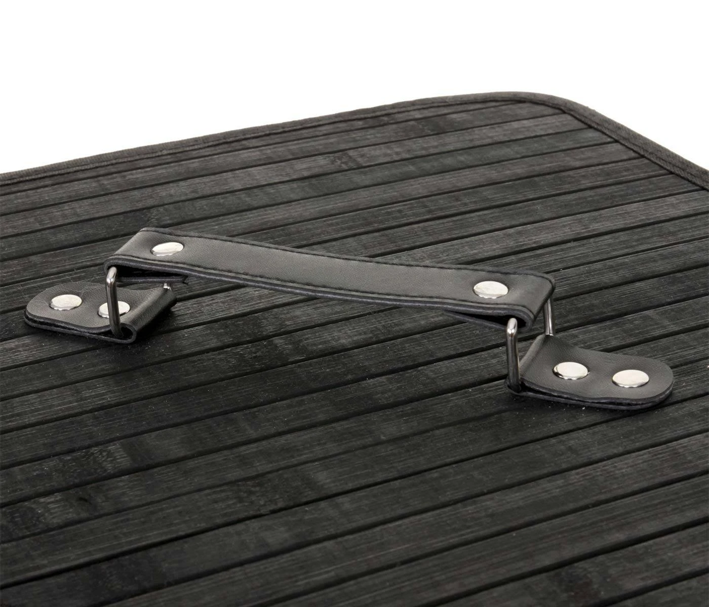 Eckwäschekorb HWC-C21, Laundry Wäschebox Wäschesammler Wäschebehälter, Bambus 61x48x35cm 50l ~ Schwarz 9 Eckwäschekorb HWC-C21, Laundry Wäschebox Wäschesammler Wäschebehälter, Bambus 61x48x35cm 50l ~ Schwarz – Bild 7