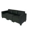 Modular 3-Sitzer Sofa Couch Lyon, Kunstleder ~ Schwarz -Wohnmöbel 5b33942a 7909 4944 b59f a13fcb8a24b5 1