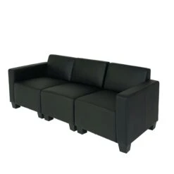 Modular 2-Sitzer Sofa Couch Lyon, Kunstleder ~ Schwarz 13 Modular 2-Sitzer Sofa Couch Lyon, Kunstleder ~ Schwarz -Wohnmöbel 5b33942a 7909 4944 b59f a13fcb8a24b5