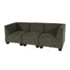 Modular 3-Sitzer Sofa Couch Lyon, Stoff/Textil ~ Braun, Hohe Armlehnen -Wohnmöbel 5ba0aad4 865a 4bae b204 c57e57028039 2