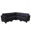 Modular Sofa-System Couch-Garnitur Lyon 5, Kunstleder ~ Schwarz -Wohnmöbel 5bab52b9 fd8a 406c 9416 81f5038c92bc 3