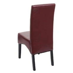 Esszimmerstuhl Latina, Küchenstuhl Stuhl, Leder ~ Rot, Dunkle Beine -Wohnmöbel 5c38c540 1f03 428e ad99 bcc66354c12d