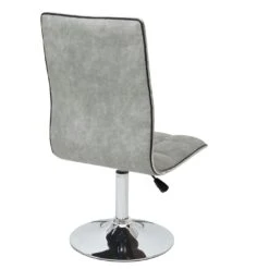 2er-Set Esszimmerstuhl HWC-C41, Stuhl Küchenstuhl, Höhenverstellbar Drehbar, Stoff/Textil ~ Vintage Betongrau -Wohnmöbel 5c90c943 1c90 4d4c 9144 e01dd619972d