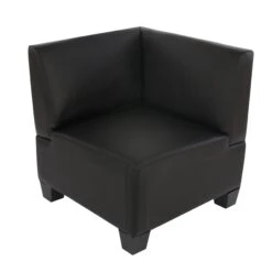 Modular Sofa-System Couch-Garnitur Lyon 6-1, Kunstleder ~ Schwarz -Wohnmöbel 5cbb9d57 d954 4a33 adbd a19c047cd9d9