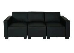 Modular 3-Sitzer Sofa Couch Lyon, Kunstleder ~ Schwarz 11 Modular 3-Sitzer Sofa Couch Lyon, Kunstleder ~ Schwarz -Wohnmöbel 5e350821 26e3 4b40 bdc2 b02e568bbb25