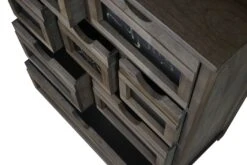 Kommode Ermelo, Schubladenschrank Mit Tafel, Shabby-Look Vintage FSC-zertifiziert 87x60x30cm ~ Braun -Wohnmöbel 5f9a5bd0 9663 47f4 b376 c9cb5d021370