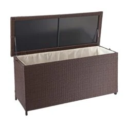 Poly-Rattan Kissenbox HWC-D88, Gartentruhe Auflagenbox Truhe ~ Premium Schwarz, 80x160x94cm 950l -Wohnmöbel 603d16f3 b84c 417e bbe3 9b15fce2d9b5 7