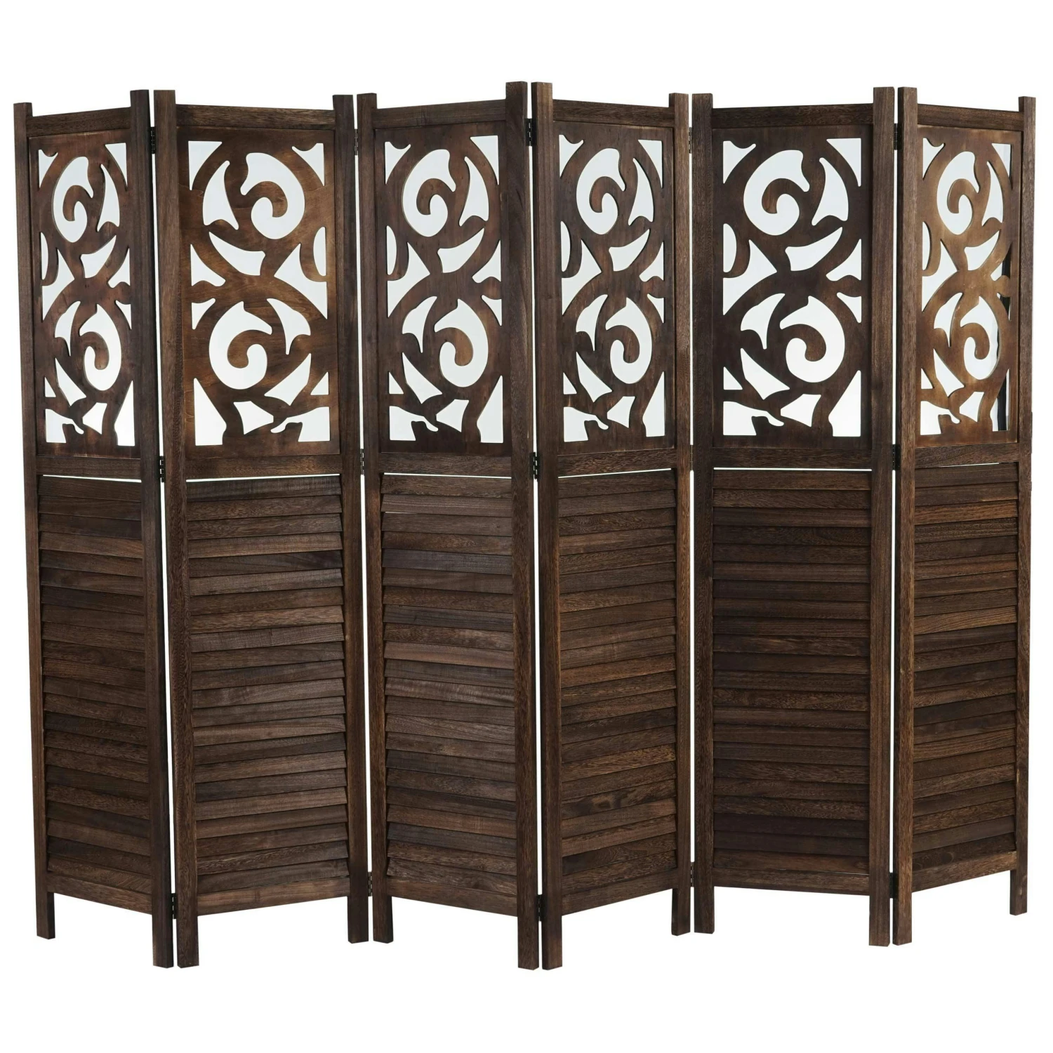 Paravent Istanbul, Raumteiler Trennwand Sichtschutz, Ornamente ~ 170x160cm, Braun 6 Paravent Istanbul, Raumteiler Trennwand Sichtschutz, Ornamente ~ 170x160cm, Braun – Bild 4