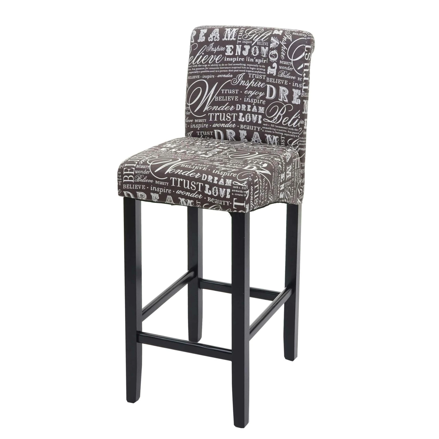 2er-Set Barhocker HWC-C33, Barstuhl Tresenhocker, Holz ~ Wildlederimitat, Dunkle Beine, Stoff/Textil 7 2er-Set Barhocker HWC-C33, Barstuhl Tresenhocker, Holz ~ Wildlederimitat, Dunkle Beine, Stoff/Textil – Bild 5