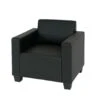 Sessel Loungesessel Lyon, Kunstleder ~ Schwarz -Wohnmöbel 6578f269 07b7 4fa4 8a50 989d97476c74