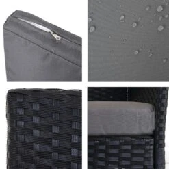 Poly-Rattan Gartenbank Halden, Sitzbank Bank ~ Anthrazit, Kissen Anthrazit -Wohnmöbel 66b7900f f619 4d26 97a8 3c8ae4b8011c