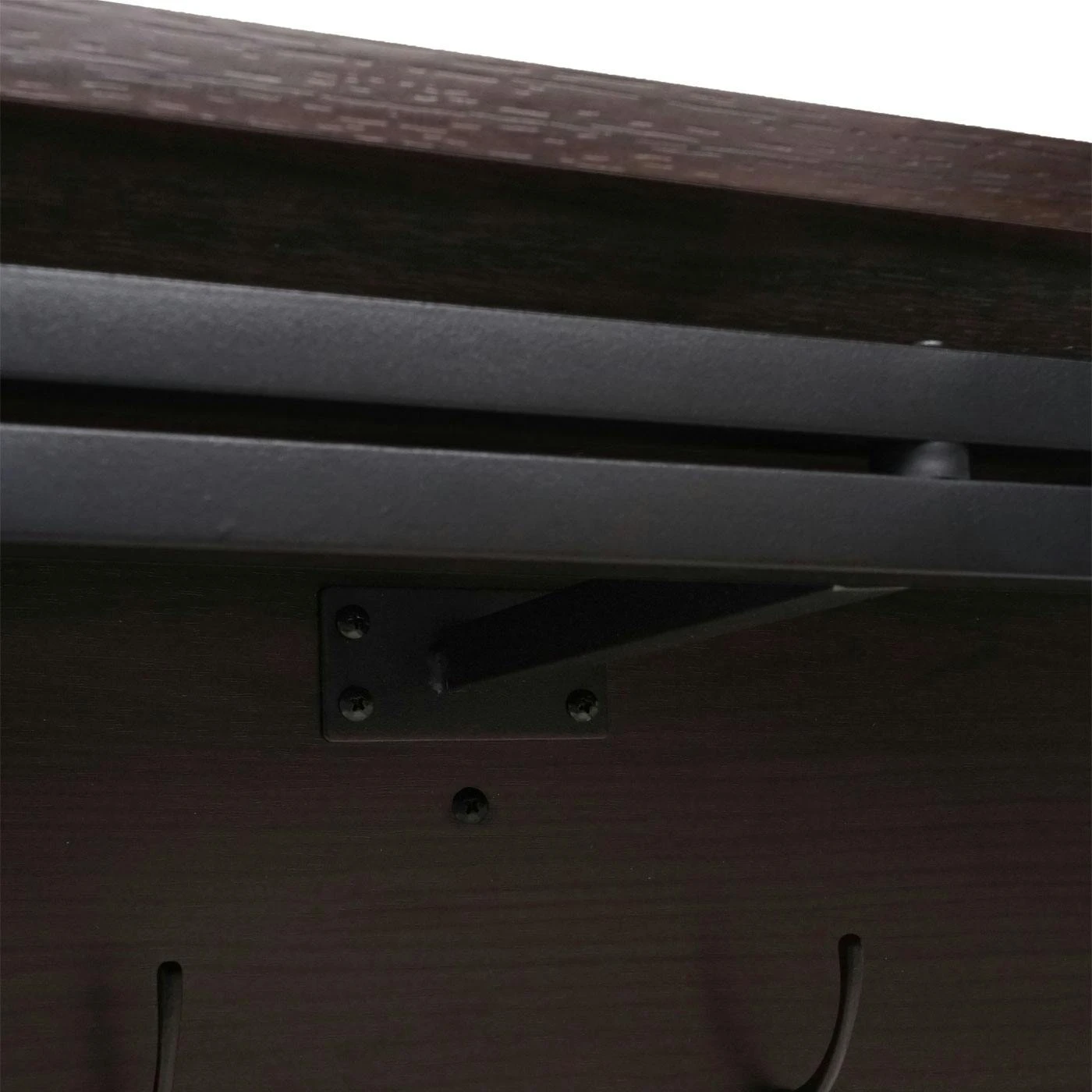 Wandgarderobe HWC-A27, Garderobe Regal, 4 Haken 24x75x24cm 3D-Struktur ~ Dunkelbraun 8 Wandgarderobe HWC-A27, Garderobe Regal, 4 Haken 24x75x24cm 3D-Struktur ~ Dunkelbraun – Bild 6