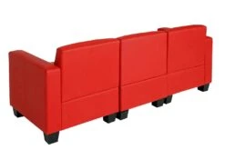 Modular 3-Sitzer Sofa Couch Lyon, Kunstleder ~ Rot -Wohnmöbel 682dd88e 70d4 407e 9561 2bdd9a6fa3d2