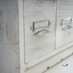 Garderobe HWC-C49, Wandgarderobe Wandregal, Vintage Mit 5 Schubladen 32x65x13cm ~ Shabby Look, Weiß -Wohnmöbel 6bbdbb80 318f 46f6 b8eb ed0f8e288cf1