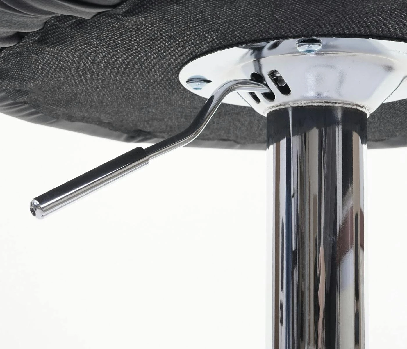 2er-Set Barhocker HWC-F16, Barstuhl Tresenhocker Drehhocker, Mit Lehne Kunstleder ~ Taupe-schwarz 8 2er-Set Barhocker HWC-F16, Barstuhl Tresenhocker Drehhocker, Mit Lehne Kunstleder ~ Taupe-schwarz – Bild 6