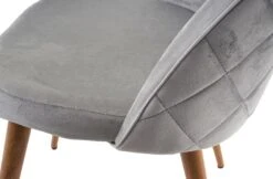 6er-Set Esszimmerstuhl HWC-D53, Stuhl Küchenstuhl, Retro 50er Jahre Design Samt ~ Hellgrau -Wohnmöbel 6ec69dfd 7040 4558 a424 6d8b16f406c3