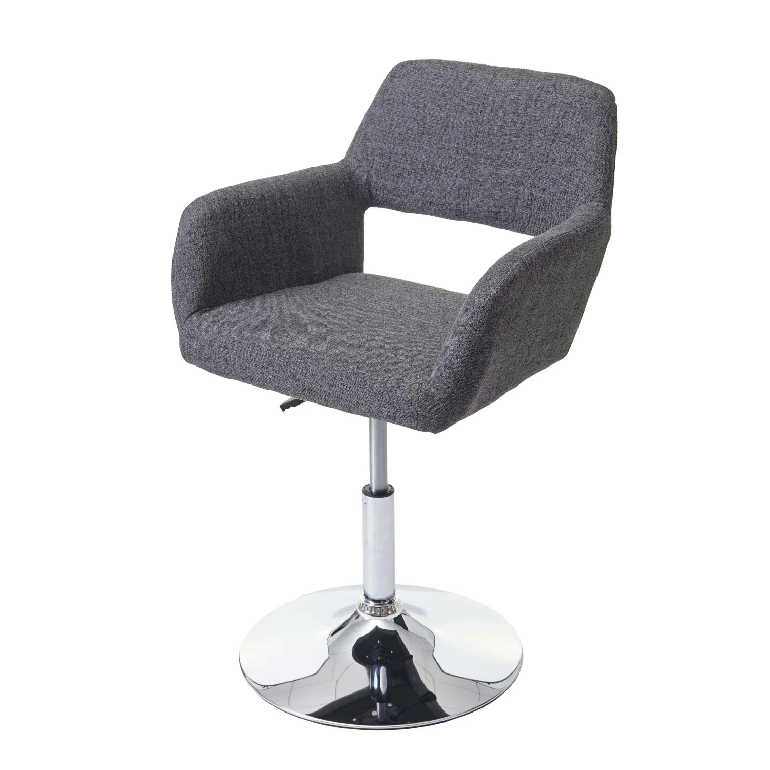 Esszimmerstuhl HWC-A50 III, Stuhl Küchenstuhl, Retro 50er Jahre, Stoff/Textil ~ Braun, Chromfuß 4 Esszimmerstuhl HWC-A50 III, Stuhl Küchenstuhl, Retro 50er Jahre, Stoff/Textil ~ Braun, Chromfuß – Bild 2