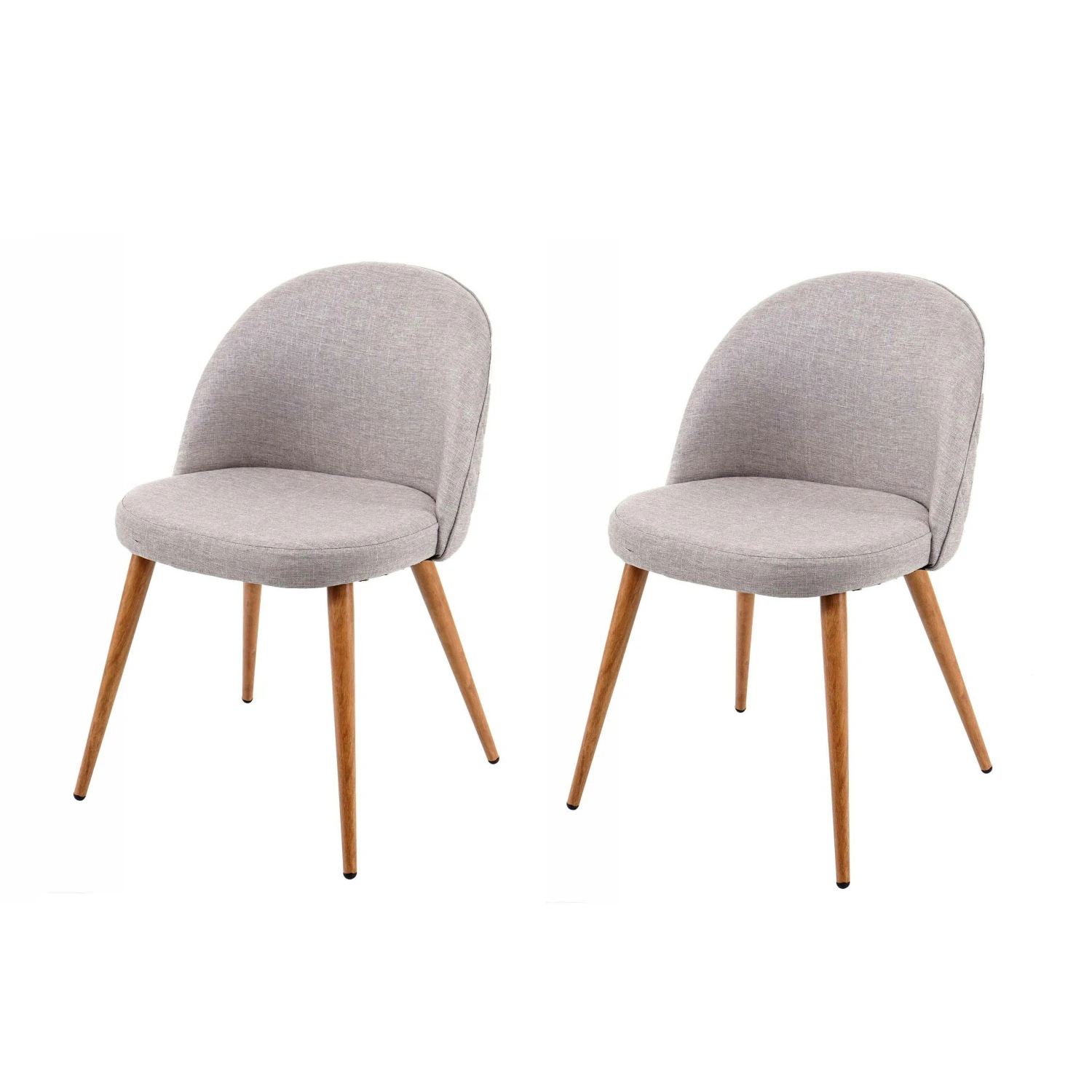 2er-Set Esszimmerstuhl HWC-D53, Stuhl Küchenstuhl, Retro 50er Jahre Design, Stoff/Textil ~ Dunkelgrau 4 2er-Set Esszimmerstuhl HWC-D53, Stuhl Küchenstuhl, Retro 50er Jahre Design, Stoff/Textil ~ Dunkelgrau – Bild 2