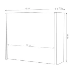 Spiegelschrank HWC-B19, Wandspiegel Badspiegel Badezimmer, Aufklappbar Hochglanz 48x59cm ~ Schwarz -Wohnmöbel 713eca64 2561 4883 8834 9f77ad694f96