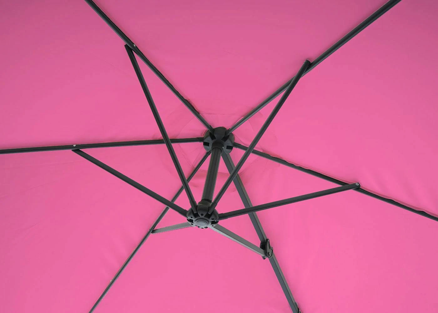 Wandschirm Casoria, Ampelschirm Balkonschirm Sonnenschirm, 3m Neigbar, Polyester Alu/Stahl 9kg ~ Pink-rosarot 8 Wandschirm Casoria, Ampelschirm Balkonschirm Sonnenschirm, 3m Neigbar, Polyester Alu/Stahl 9kg ~ Pink-rosarot – Bild 6