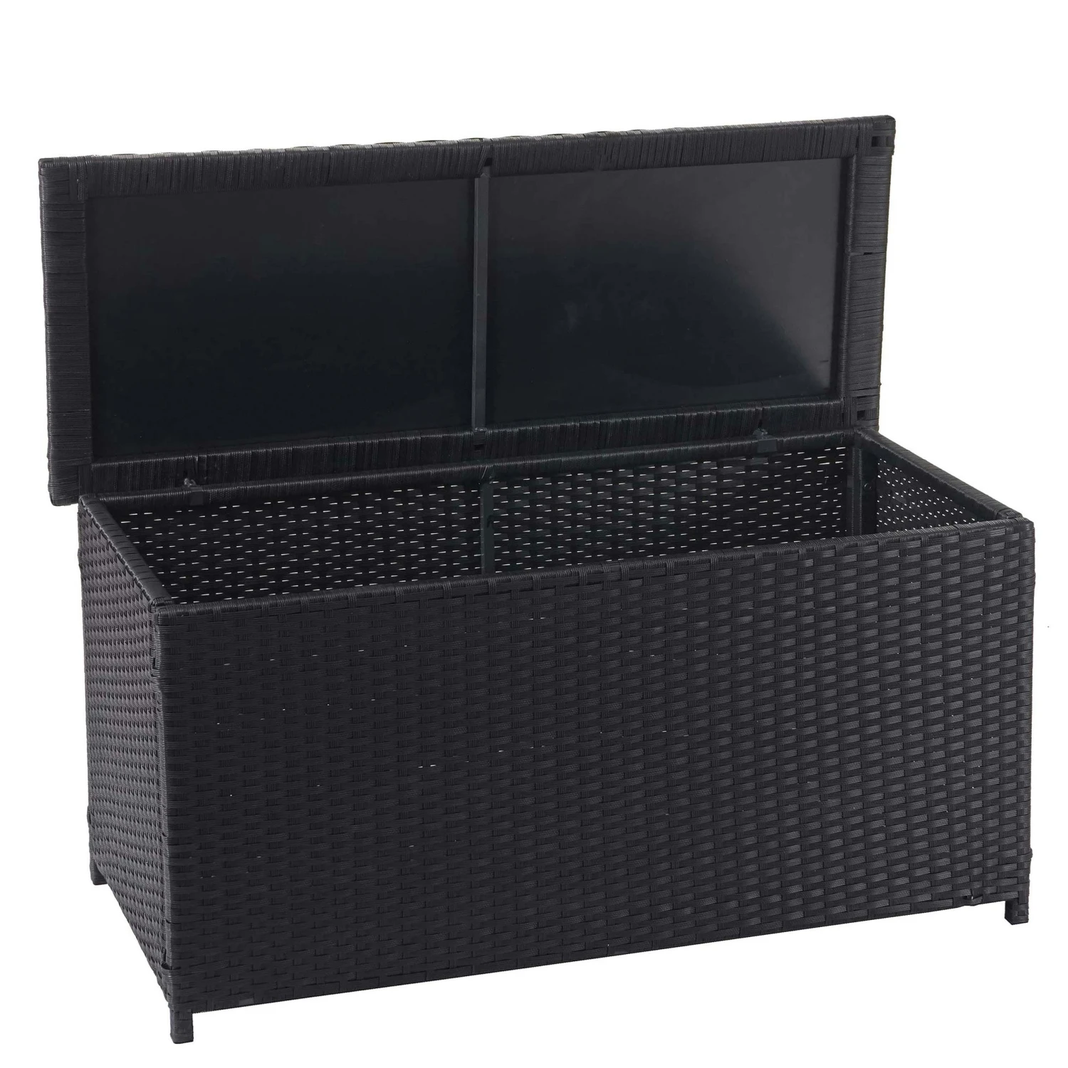 Poly-Rattan Kissenbox HWC-D88, Gartentruhe Auflagenbox Truhe ~ Premium Grau, 63x135x52cm 320l 5 Poly-Rattan Kissenbox HWC-D88, Gartentruhe Auflagenbox Truhe ~ Premium Grau, 63x135x52cm 320l – Bild 3