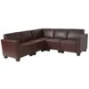 Modular Sofa-System Couch-Garnitur Lyon 5, Kunstleder ~ Rot-braun -Wohnmöbel 7488ce3d ada4 4ef2 aa7f 046daba150f7