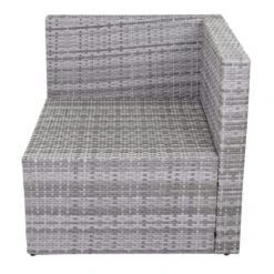 Poly-Rattan-Garnitur HWC-D21, Balkon-/Garten-/Lounge-Set Sofa Sitzgruppe, Box Staufach ~ Grau, Kissen Creme -Wohnmöbel 756abccc 207a 4138 a00c b05d77210936