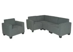 Modular Sofa-System Couch-Garnitur Lyon 4-1, Stoff/Textil ~ Grau -Wohnmöbel 76476c2e 2e3a 45d7 8552 e308cd9842db