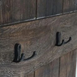 Tassenhalter HWC-D13, Hängeregal Tassenbrett Wandboard, 6 Haken 91x60cm ~ Braun Shabby -Wohnmöbel 77a50089 b466 4b5b 80ec faf1b2f813dd