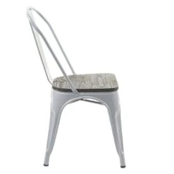 2er-Set Stuhl HWC-A73 Inkl. Holz-Sitzfläche, Bistrostuhl Stapelstuhl, Metall Industriedesign Stapelbar ~ Grau -Wohnmöbel 780b813d 3f1e 4128 ac24 6b2be383fcbd