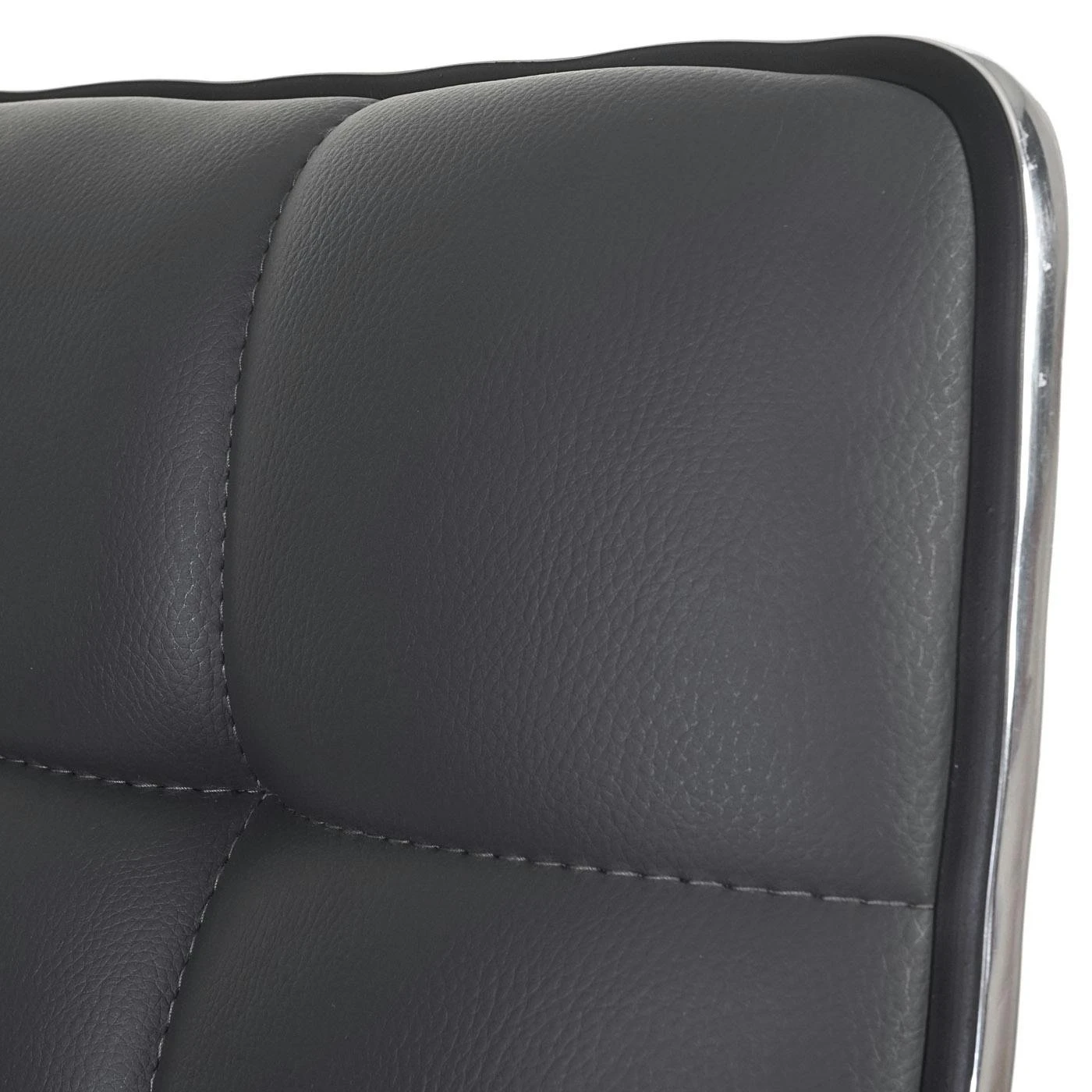 Esszimmerstuhl HWC-C41, Stuhl Küchenstuhl, Höhenverstellbar Drehbar, Kunstleder ~ Grau 6 Esszimmerstuhl HWC-C41, Stuhl Küchenstuhl, Höhenverstellbar Drehbar, Kunstleder ~ Grau – Bild 4