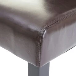 4er-Set Esszimmerstuhl HWC-E58, Stuhl Essstühle ~ Kunstleder Braun, Dunkle Beine -Wohnmöbel 78e1178e 43df 4de2 86ab cc9a174a388c