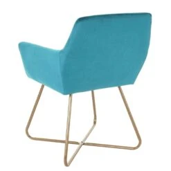 Esszimmerstuhl HWC-F37, Stuhl Küchenstuhl, Retro Design Samt Goldene Füße ~ Petrol -Wohnmöbel 7925c9fa b0d8 46e4 ad0e 103a423ab714 1