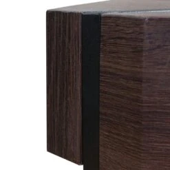 Couchtisch Kos T574, Beistelltisch, 52x50x50cm FSC-zertifiziert ~ Braune Eiche, Dunkle Metall-Füße -Wohnmöbel 7942fac6 8d30 4d3f 912d d711d55b1083