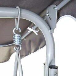 Hollywoodschaukel HWC-D61, Gartenschaukel Hängeschaukel Bank, 3-Sitzer UV 50+ Verstellbares Dach 197x185cm ~ Dunkelgrau -Wohnmöbel 7a737bd5 f149 4b9c a1b7 64cbf56c76e1