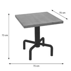 Bistrotisch HWC-G68, Beistelltisch Bartisch Loungetisch, Gastro-Qualität Industrial 73x70x70cm ~ Vintage Braun -Wohnmöbel 7abeef48 9ad7 477a 931f fe48d9286c10