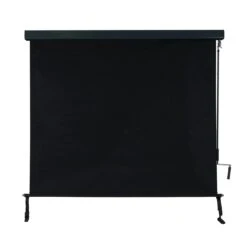 Vertikalmarkise HWC-F42, Senkrechtmarkise Sichtschutz Außenrollo Rollo, UV-Schutz 50 Stoff ~ 250x180cm, Schwarz -Wohnmöbel 7d8db858 5bc5 4120 8eb5 3bcb8ee48bf8