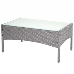 3-2-1-1 Poly-Rattan Garten-Garnitur Halden, Lounge-Set Sitzgruppe Sofa ~ Grau, Kissen Creme -Wohnmöbel 7e1f3f9c 0a10 4e8f a0f3 9928399ae7ae