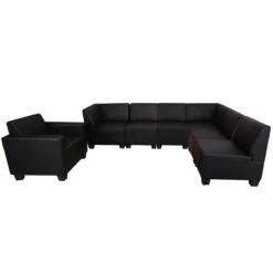 Modular Sofa-System Couch-Garnitur Lyon 6-1, Kunstleder ~ Rot -Wohnmöbel 7e86eba8 8f8b 49aa a7fa 53e9d5d10ade