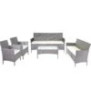 3-2-1-1 Poly-Rattan Garten-Garnitur Halden, Lounge-Set Sitzgruppe Sofa ~ Grau, Kissen Creme -Wohnmöbel 84ee8bad 739f 4813 b516 81aaf8601501 3