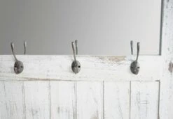 Garderobe Wandgarderobe Mit Spiegel Wandhaken 180x65x7cm, Shabby-Look, Vintage ~ Weiß -Wohnmöbel 852b9026 74d3 4cf6 8c31 38caebc45fef