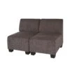 Modular 2-Sitzer Sofa Couch Lyon, Stoff/Textil ~ Braun, Ohne Armlehnen -Wohnmöbel 88f46269 b58b 48e1 b7b2 d4792d0de401