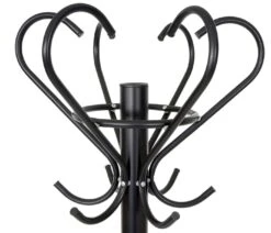 Garderobenständer HWC-B75, Standgarderobe Kleiderständer Schirmständer 180x40x40cm ~ Schwarz -Wohnmöbel 8b8c2042 10b3 4bd2 882e b394005f47e1