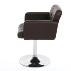 Esszimmerstuhl Orlando, Küchenstuhl Drehstuhl Stuhl, Kunstleder Chrom ~ Braun -Wohnmöbel 8c6354d6 3a08 4caa 9682 265756b118e8