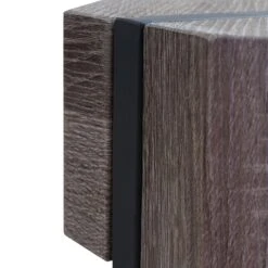 Couchtisch Kos T574, Beistelltisch, 52x50x50cm ~ Dunkle Eiche, Dunkle Metall-Füße FSC-zertifiziert -Wohnmöbel 8d314c6b b051 444e 84ce b81427f7b1d9