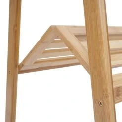 Standgarderobe HWC-B82, Kleiderständer Garderobe Garderobenständer, Bambus Klappbar 150x84x57cm -Wohnmöbel 8f22f50a a47c 444b 8af6 4e89139e1ea7