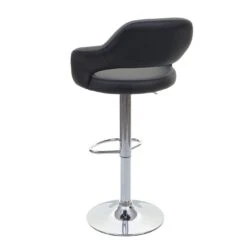 2er-Set Barhocker HWC-F16, Barstuhl Tresenhocker Drehhocker, Mit Lehne Kunstleder ~ Grau-schwarz -Wohnmöbel 9216bcb7 4856 45a4 a5e3 55e53e0b94e2