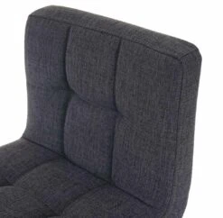 2er-Set Barhocker Kavala, Barstuhl Tresenhocker, Mit Lehne Drehbar ~ Stoff/Textil Dunkelgrau, Chromfuß -Wohnmöbel 9760ae01 3649 42f8 a883 a00d36470d88
